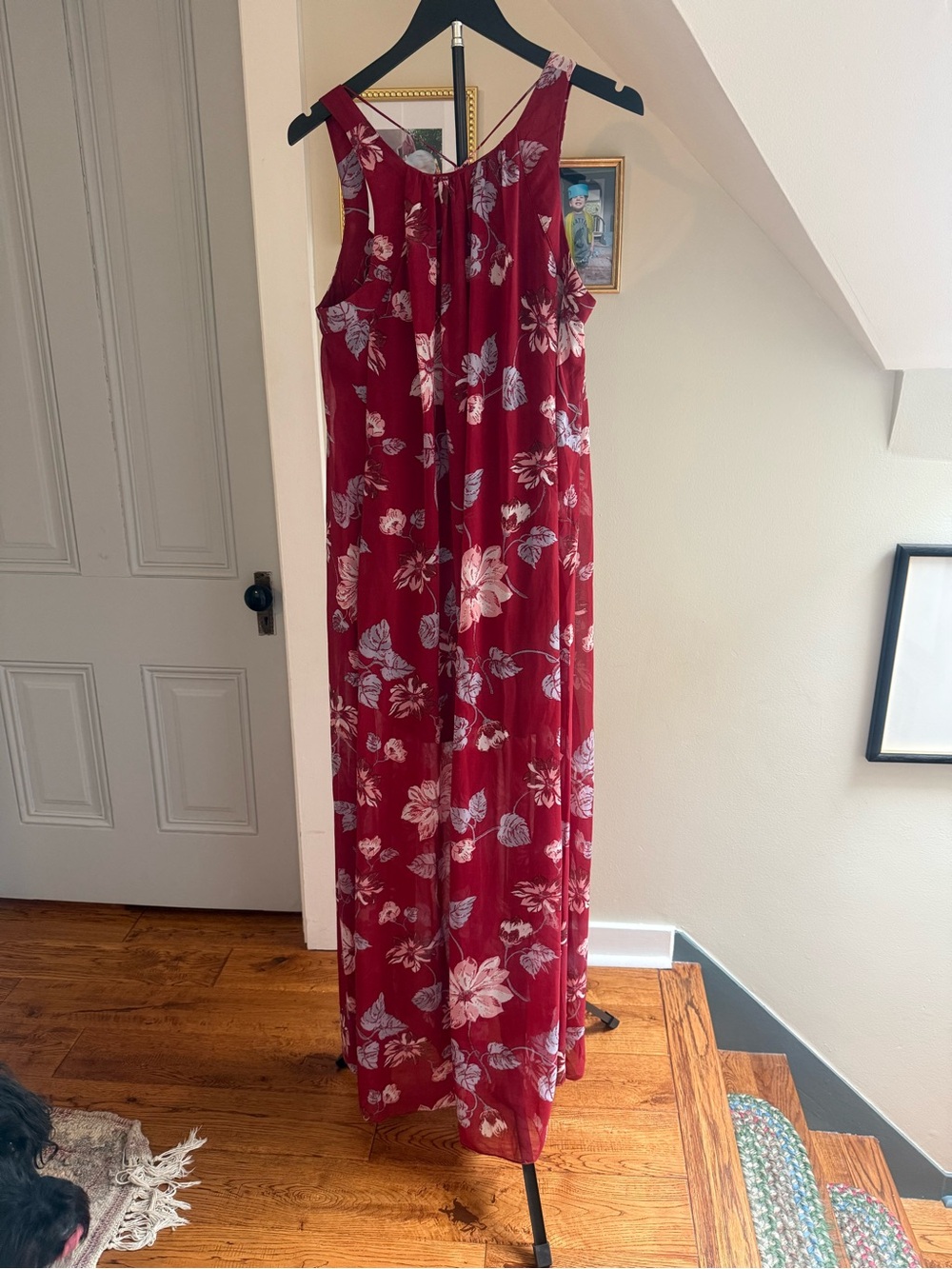 Free People Red Floral Maxi Dress